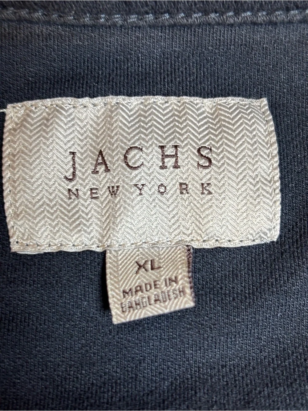 Jachs NY Men’s XL Blue Slub Knit Pocket Polo Shirt Casual Short Sleeve